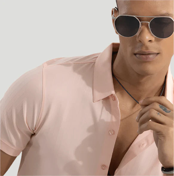 Mini Self Square Shirt Peach