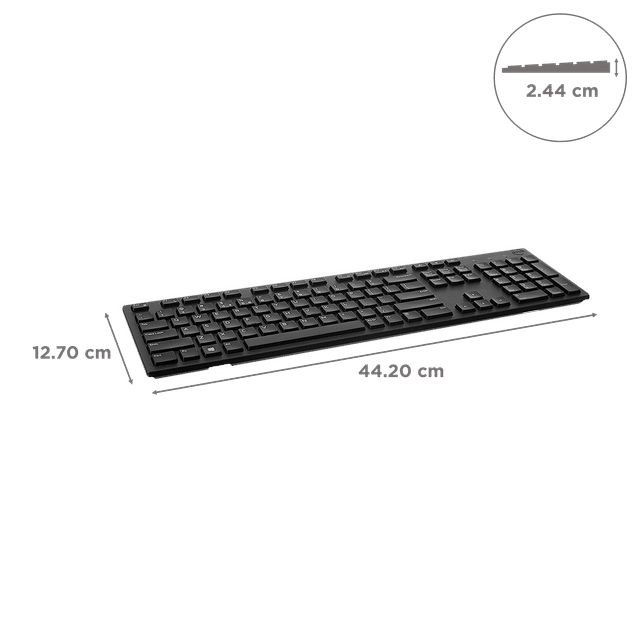 KB216 Full-Size Wired Spill Resistance Keyboard with 3 Indicator Lights