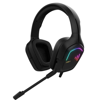 H110 3.5mm Wired Dual Plug Computer Stereo Headset with Mic - Black