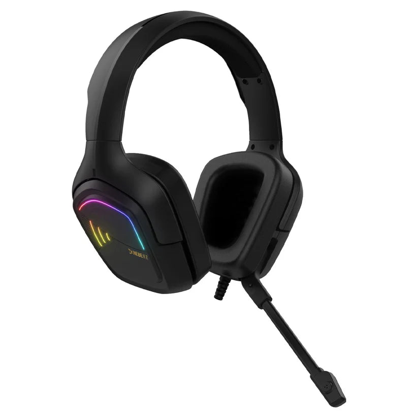 H110 3.5mm Wired Dual Plug Computer Stereo Headset with Mic - Black