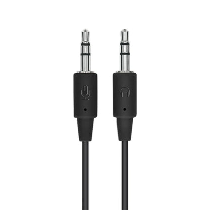H110 3.5mm Wired Dual Plug Computer Stereo Headset with Mic - Black