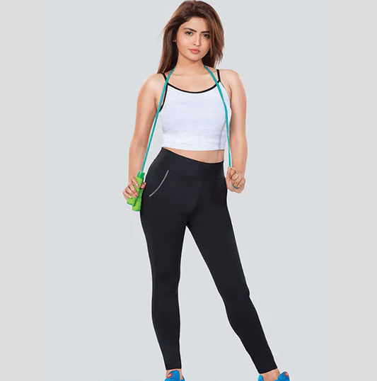 Activewear Pant For Workout With Pocket AS-701 Black