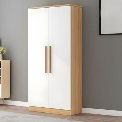2 Door Swing Wardrobe 80*50*180H White-Wood 05
