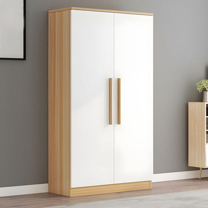 2 Door Swing Wardrobe 80*50*180H White-Wood 05