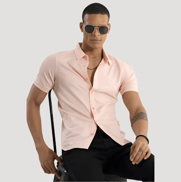 Mini Self Square Shirt Peach