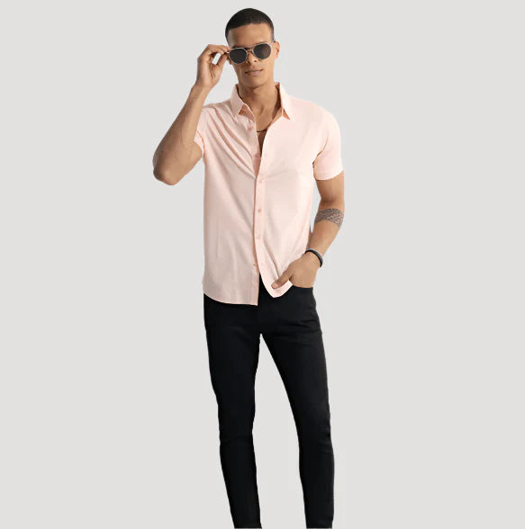 Mini Self Square Shirt Peach
