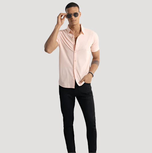 Mini Self Square Shirt Peach