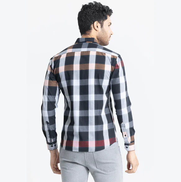 Subtle Checks Shirt Black