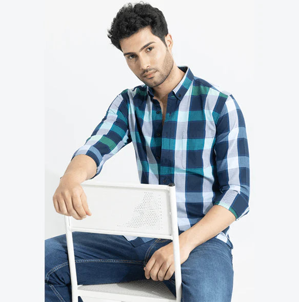 Subtle Checks Shirt Blue