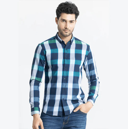 Subtle Checks Shirt Blue