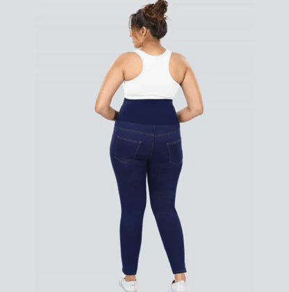 YDIS ShapeX Denim Jeans With 6-Inch Compression Belt Indigo Blue