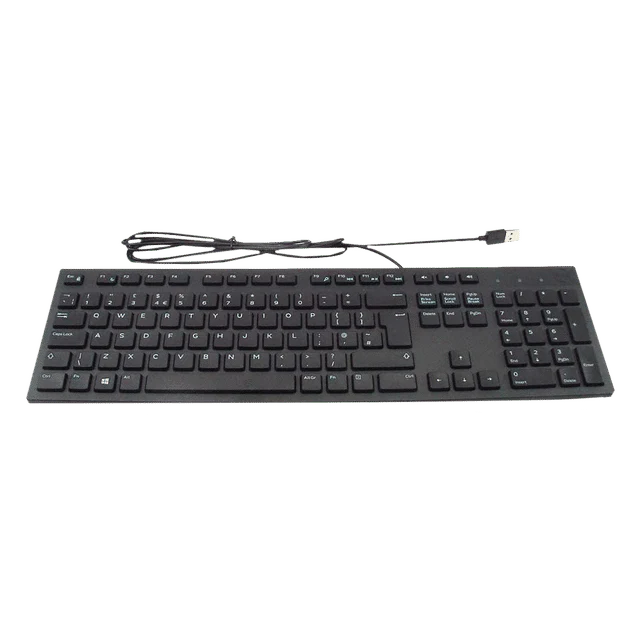 KB216 Full-Size Wired Spill Resistance Keyboard with 3 Indicator Lights
