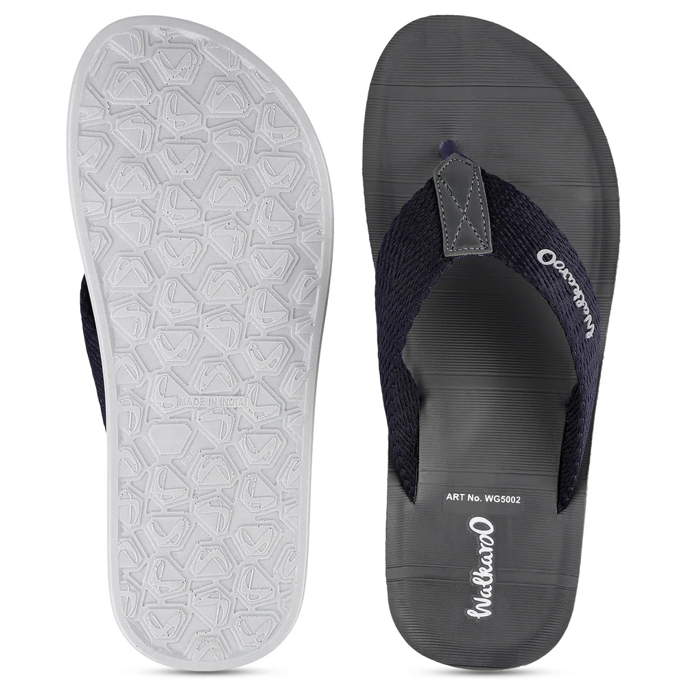 Walkaroo Men Solid Thong Sandals - WG5002  Blue
