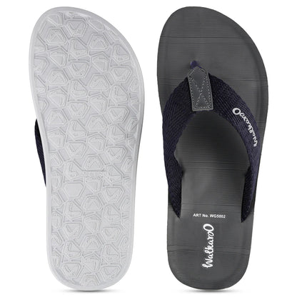 Walkaroo Men Solid Thong Sandals - WG5002  Blue