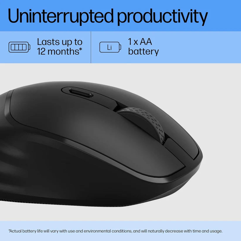 M120 Wireless Mouse, 2.4 GHz Wireless Connection, 6 Buttons, Up to 1600 DPI