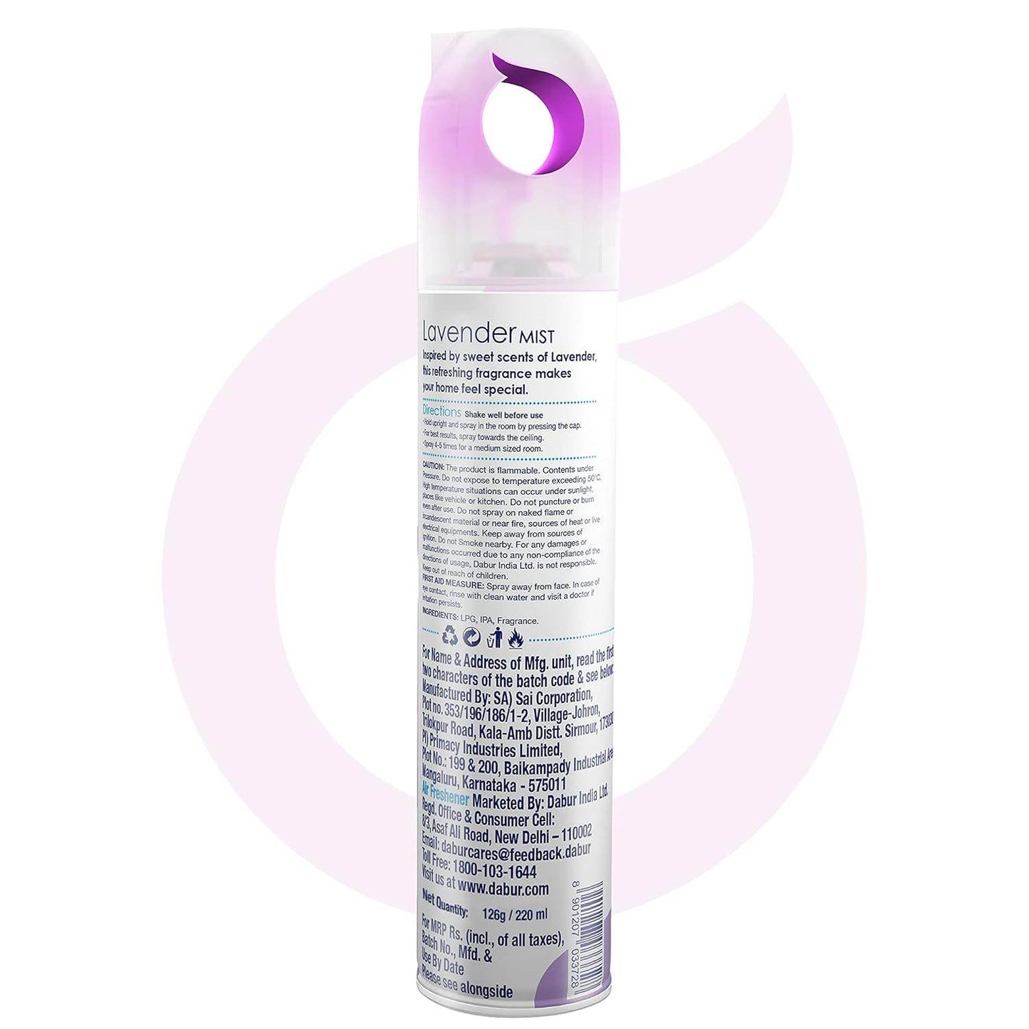Air Freshner Spray LAVENDER 220ml - Thebrands