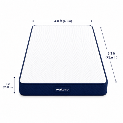 8-inch DOUBLE Dual Comfort M-Foam Mattress with Body Zone Technology (4x6.3ft)