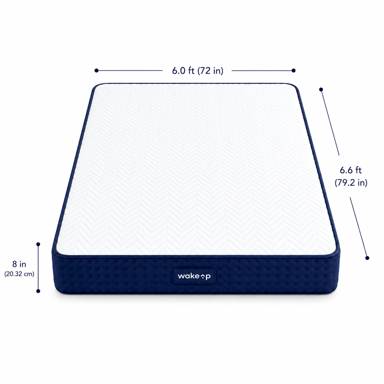 8-inch KING Dual Comfort M-Foam Mattress with Body Zone Technology (6x6.6ft)