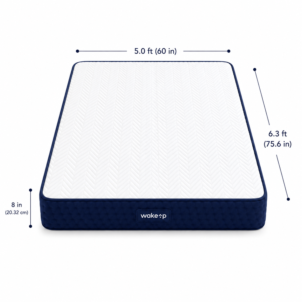 8-inch QUEEN-A Dual Comfort M-Foam Mattress with Body Zone Technology (5x6.3ft)