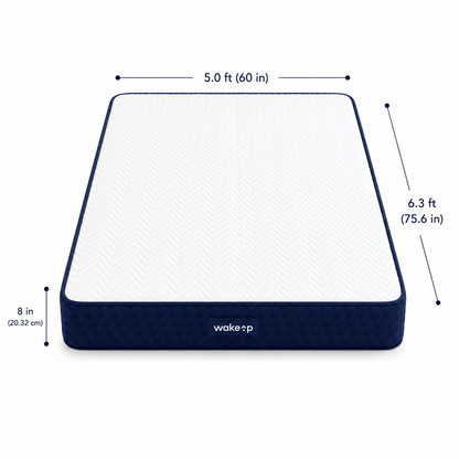 8-inch QUEEN-A Dual Comfort M-Foam Mattress with Body Zone Technology (5x6.3ft)