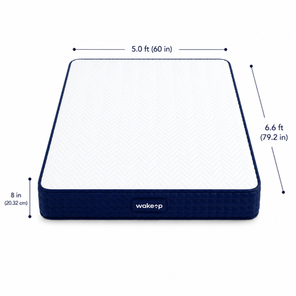 8-inch QUEEN-B Dual Comfort M-Foam Mattress with Body Zone Technology (5x6.6ft)