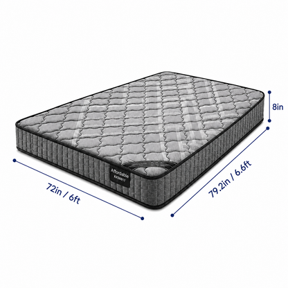 8-inch KING Mattress (6x6.6ft) Pocket Spring