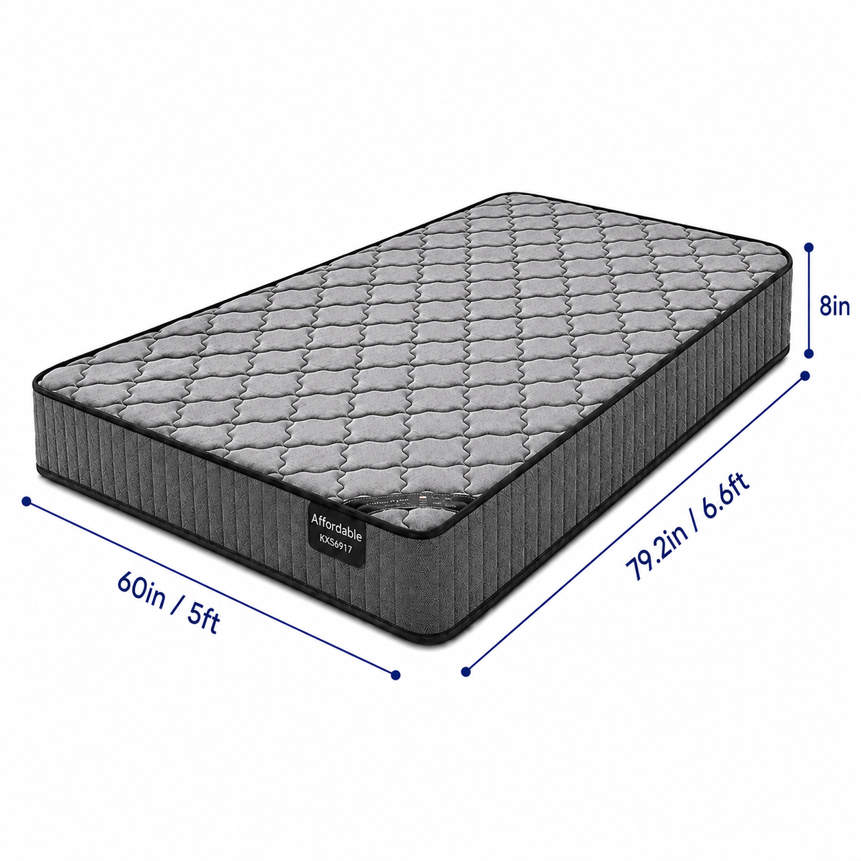 8-inch QUEEN-B  Mattress (5x6.6ft) Pocket Spring