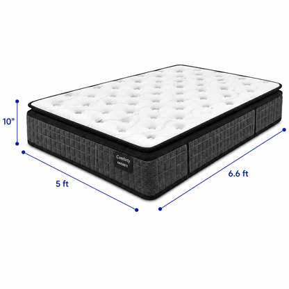 10-inch QUEEN-B  Mattress (5x6.6ft) Pillow Top Pocket Spring