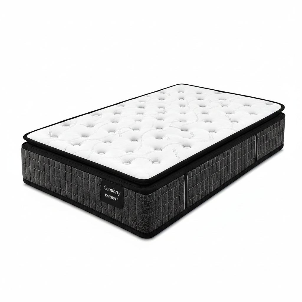 Mattress with dimensions labeled on a white background