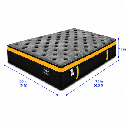 13-inch QUEEN-A Mattress 5x6.3ft) Euro Top with Memory Foam Pocket Spring