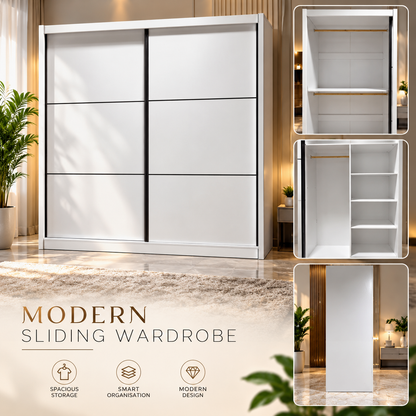 Sliding Wardrobe (200*50*210H) White