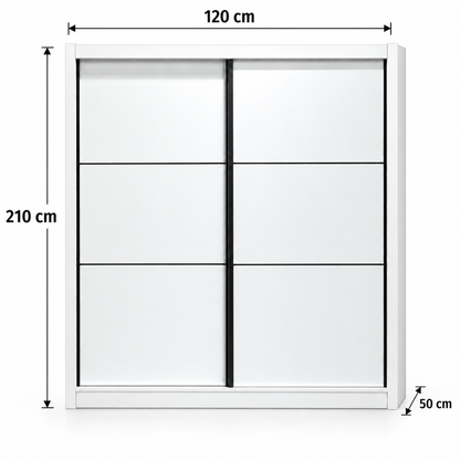 Sliding Wardrobe (120*50*210H) White