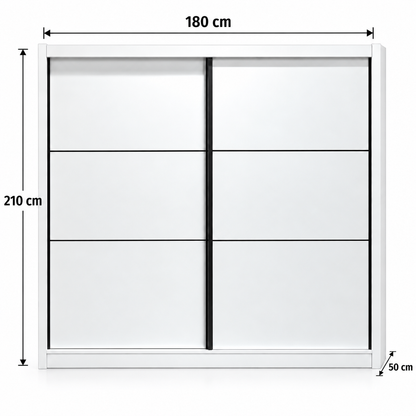 Sliding Wardrobe (180*50*210H) White