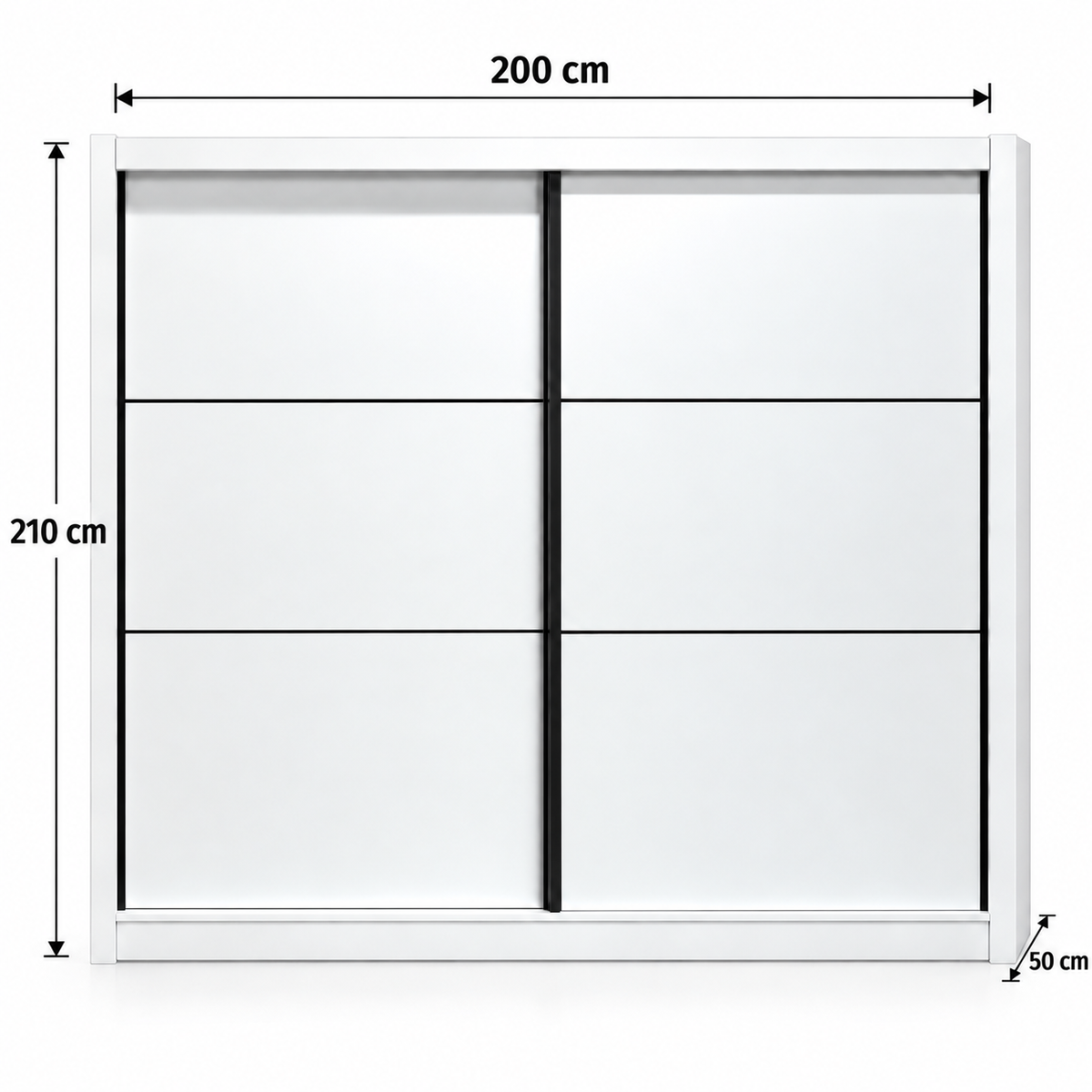 Sliding Wardrobe (200*50*210H) White