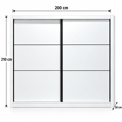 Sliding Wardrobe (200*50*210H) White