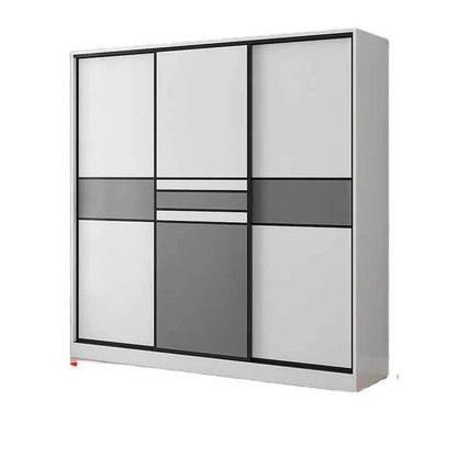 3 Door Sliding Wardrobe 200*50*200cm Grey-White 04