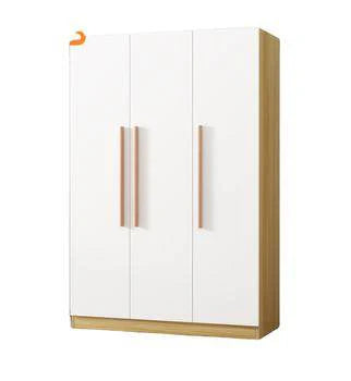 3 Door Swing Wardrobe 120*50*180H White-Wood 05