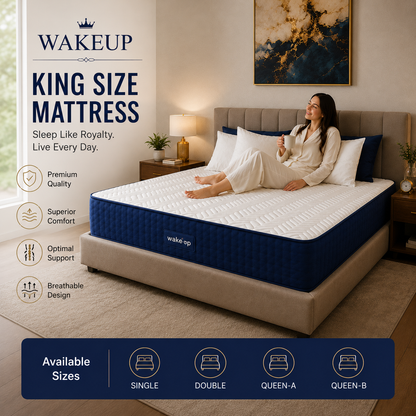 8-inch KING Dual Comfort M-Foam Mattress with Body Zone Technology (6x6.6ft)