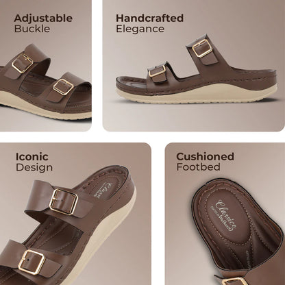 Women's Daily Wear Comfort Sandals - WLP74021 Espresso