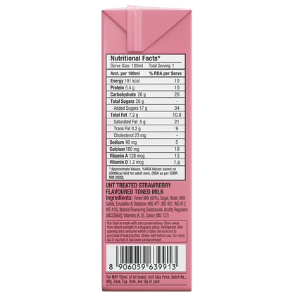 Strawberry Milkshake (Skimmed Milk)  180ml