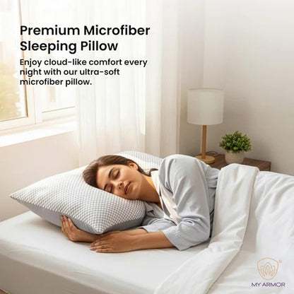 Height Adjustable Microfiber Pillows Dual Tone 16 x 24 inches / Pack of 1