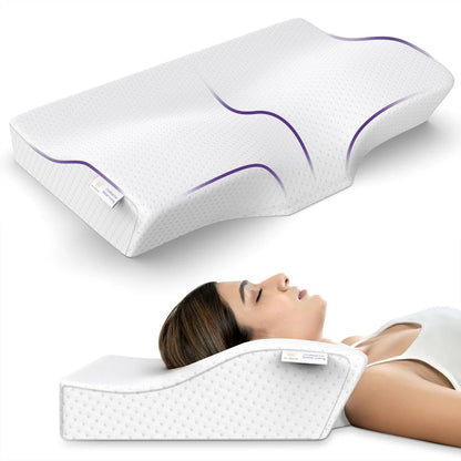 Memory Foam Cervical Pillow - Standard, 20" x 12" x 4"