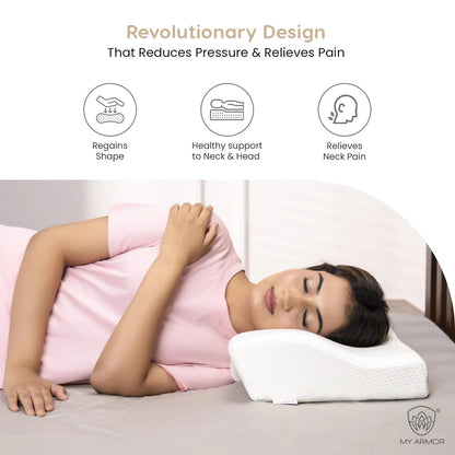 Memory Foam Cervical Pillow - Standard, 20" x 12" x 4"
