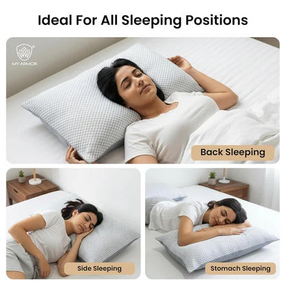 Height Adjustable Microfiber Pillows Dual Tone 16 x 24 inches / Pack of 1