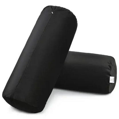 Microfibre Round Bolster Pillow - 10" x 25", Pack of 1 (Black)