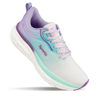 Women's Lace-up Sports Shoe - WS9917 Purple Green
