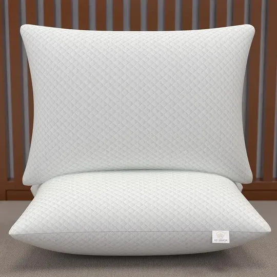 Height Adjustable Conjugate Fiber Sleeping Pillows with Zip and Extra Fibre / Pack of 1