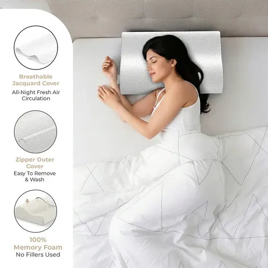 Memory Foam Cervical Pillow - Contour, 18.5" x 11" x 3.5"