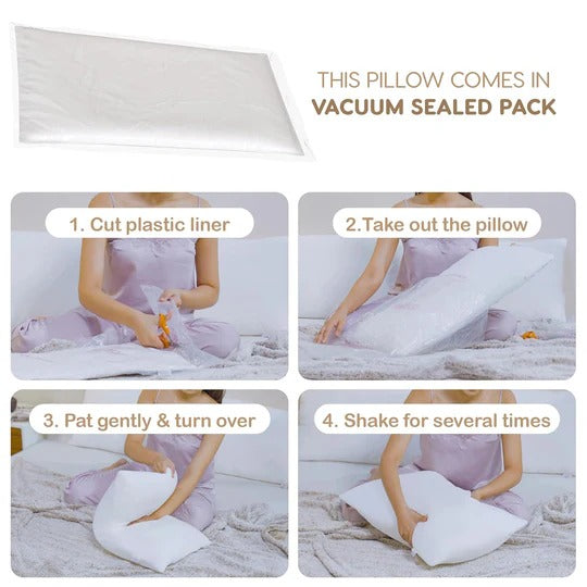 Height Adjustable Microfiber Pillows White 16 x 24 inches / Pack of 1
