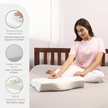 Memory Foam Cervical Pillow - Standard, 20" x 12" x 4"